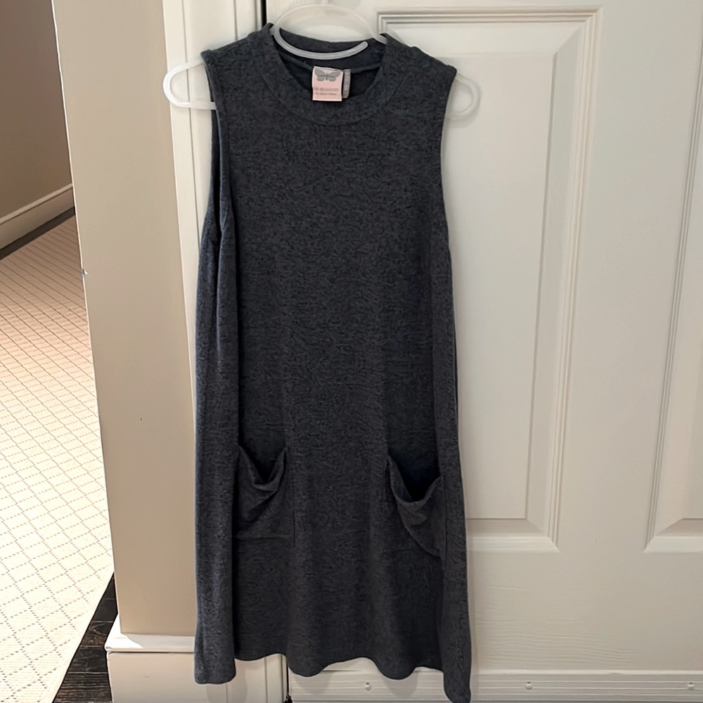 Navy blue flannel dress size 8